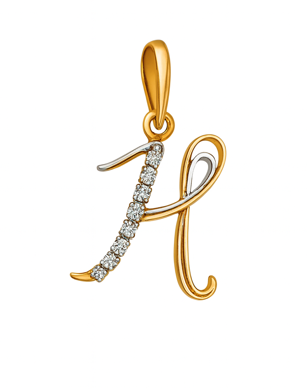 Beautiful 18 Kt Gold  Natural Diamond Pendant